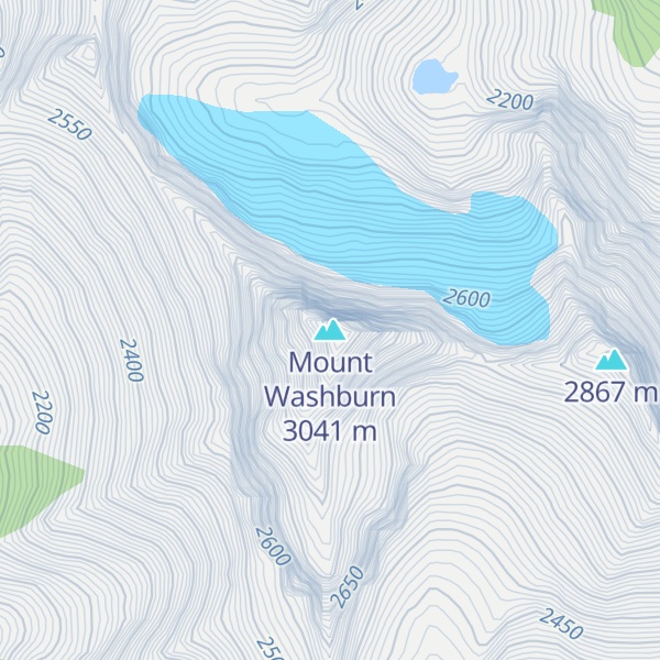 Map of Mount Washburn