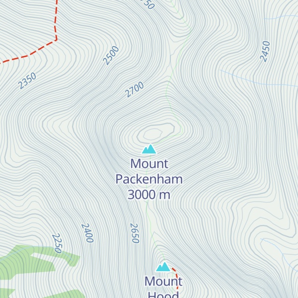 Map of Mount Packenham