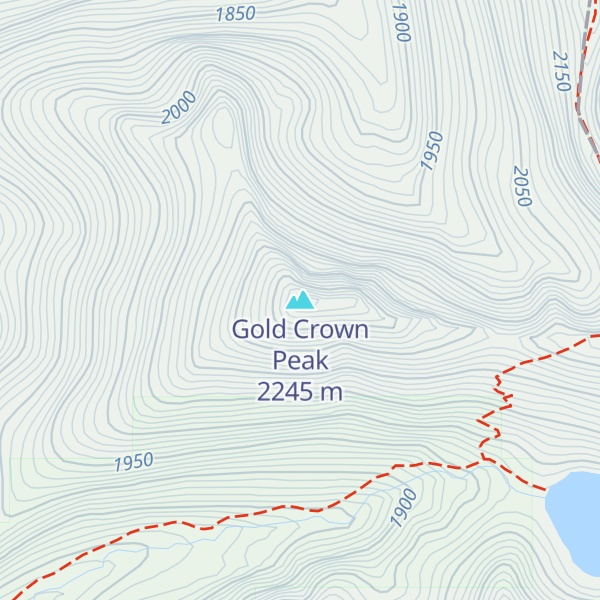 Map of Gold Crown Peak