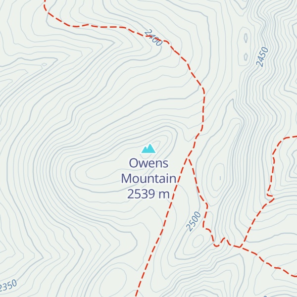 Map of Owens Mountain