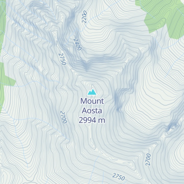 Map of Mount Aosta