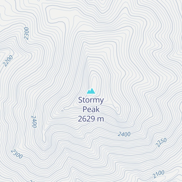 Map of Stormy Peak