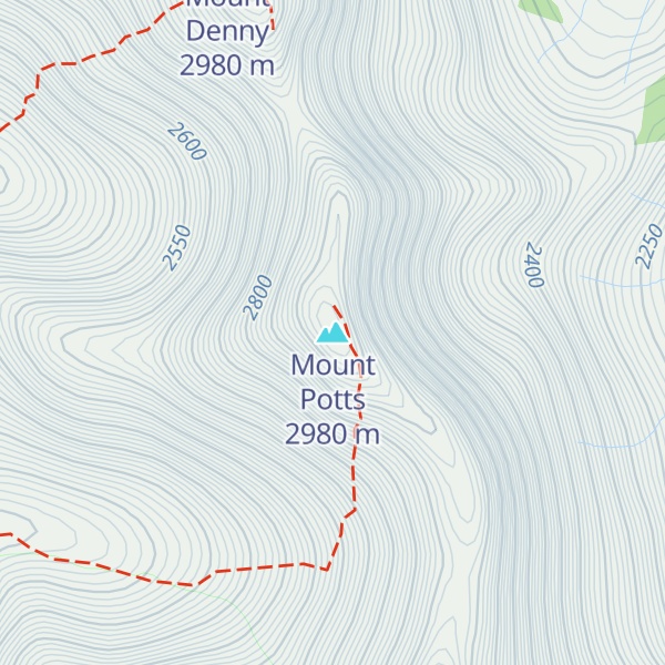 Map of Mount Potts