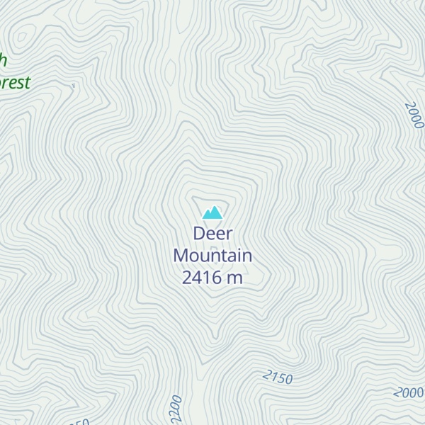 Map of Deer Mountain