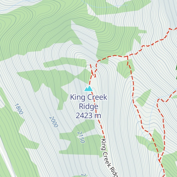 Map of King Creek Ridge
