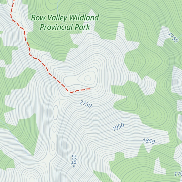 Map of Twin Towers East (Jewell Peak)