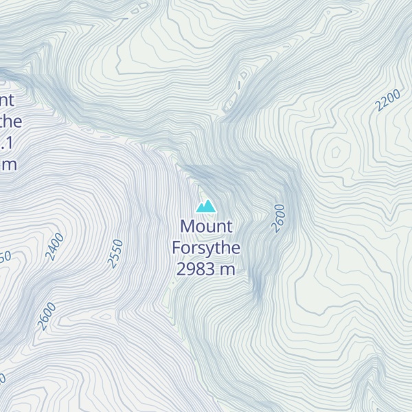 Map of Mount Forsythe