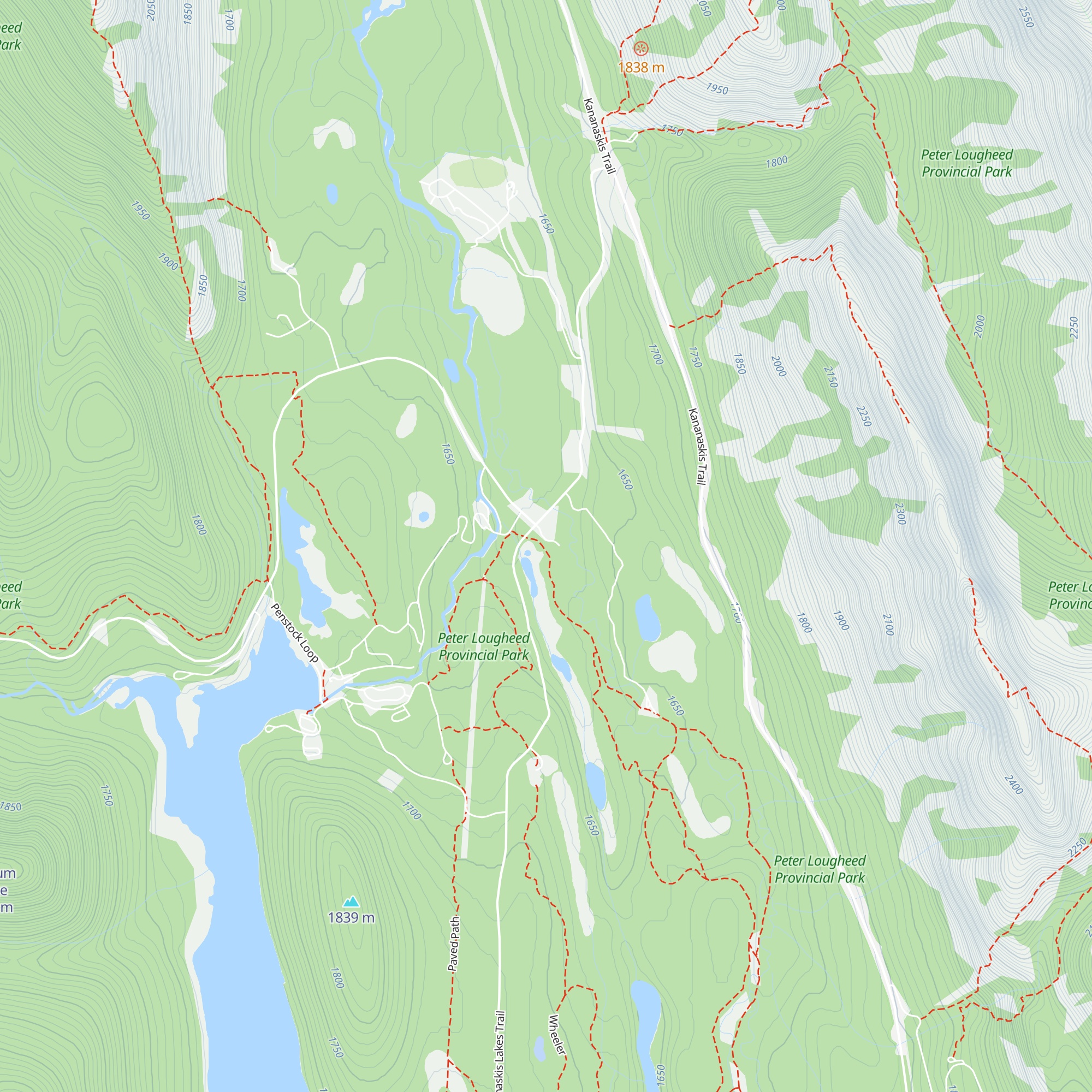 Pocaterra Hut map
