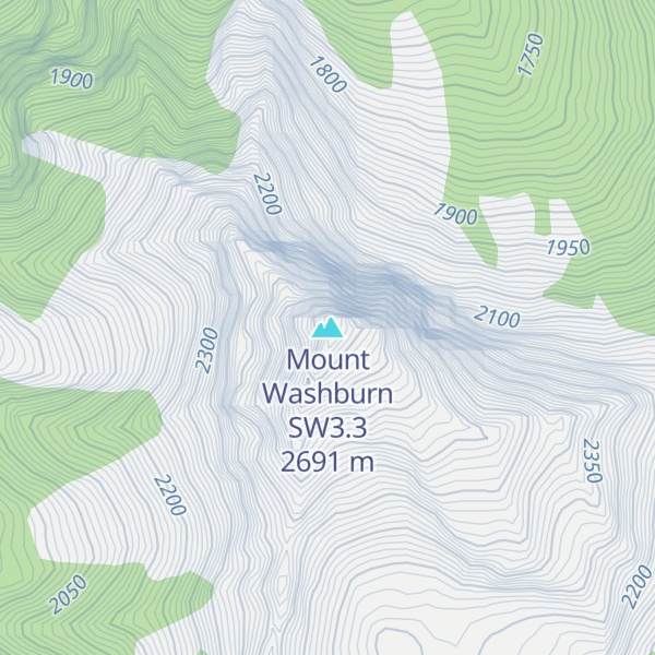 Map of Mount Washburn SW3.3