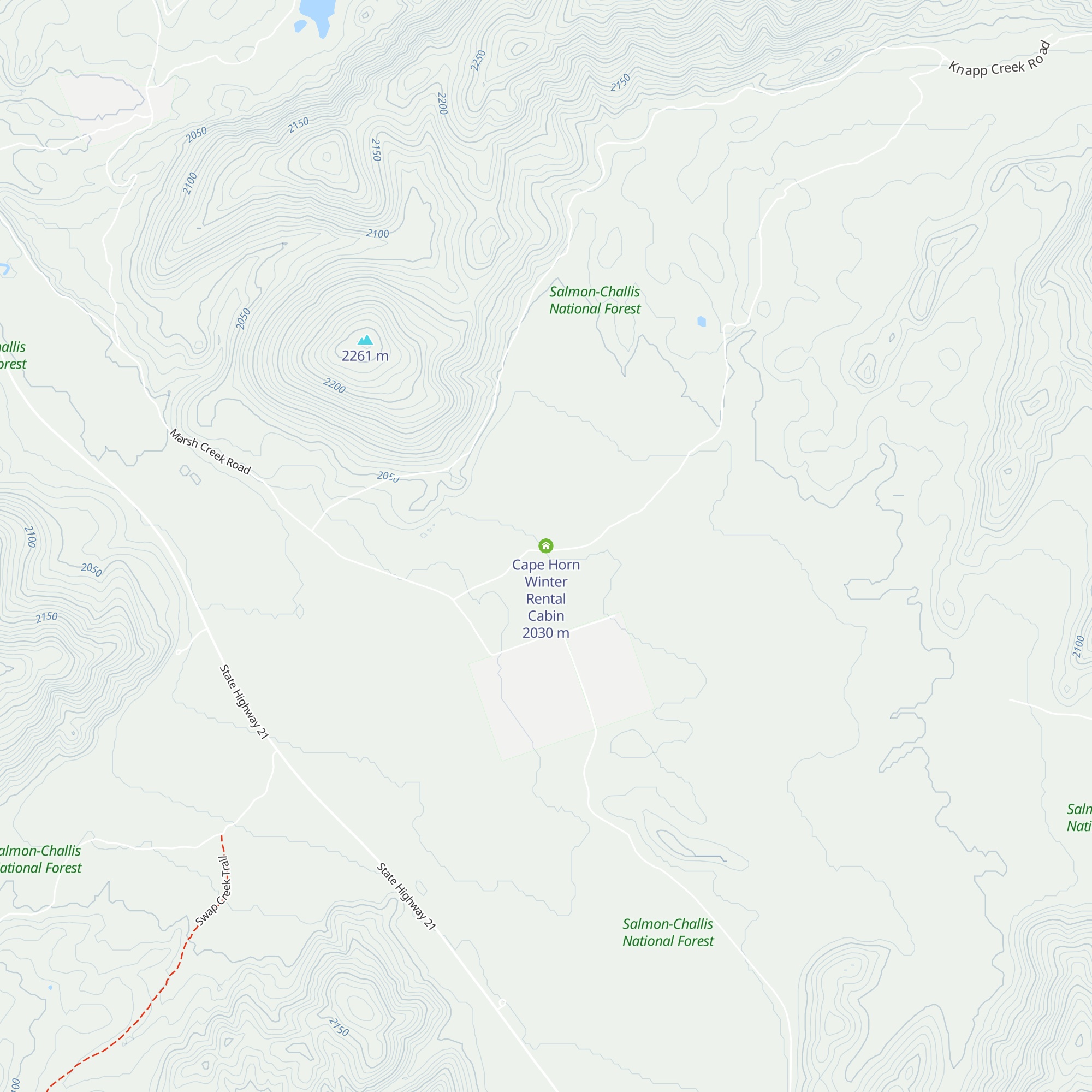 Cape Horn Winter Rental Cabin map