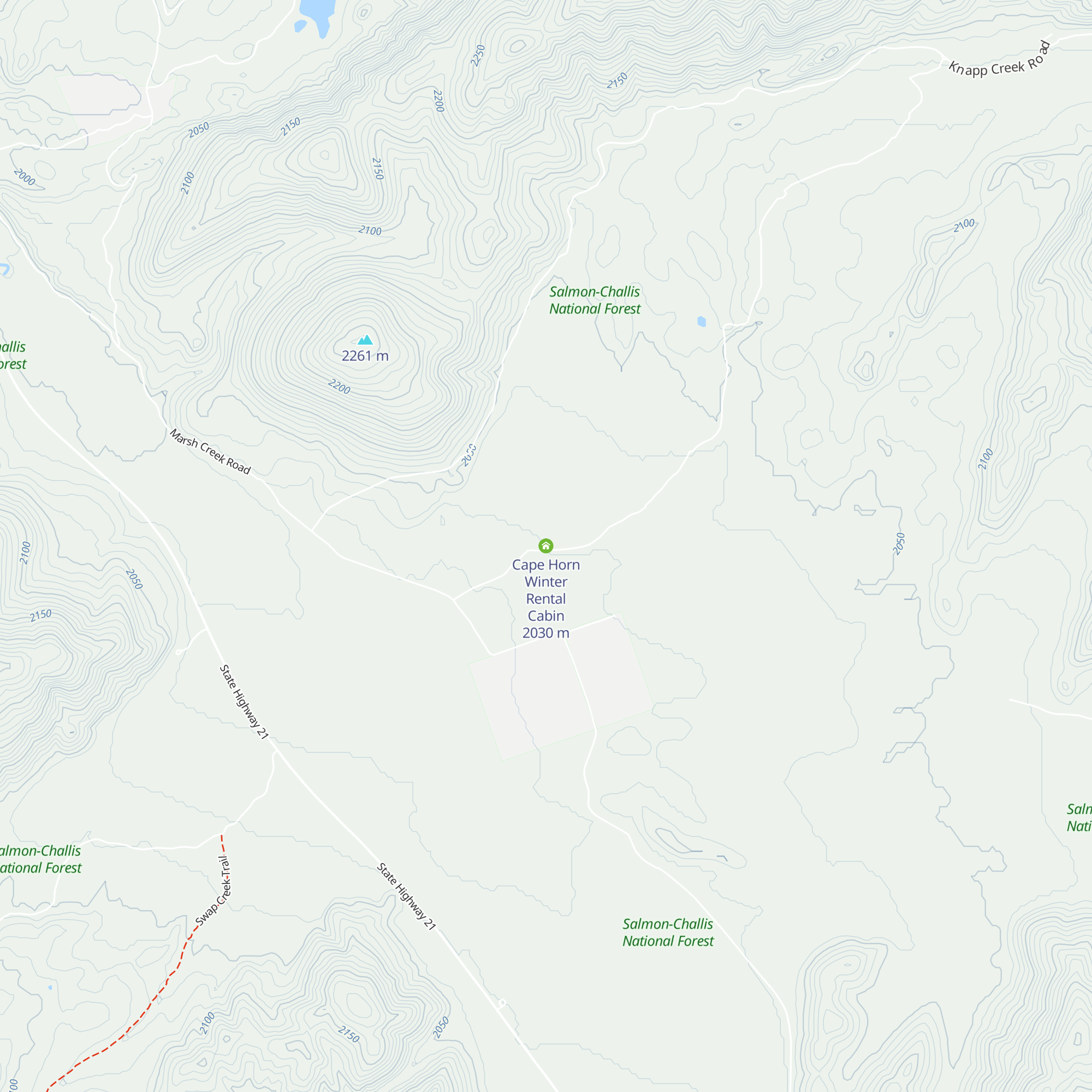 Cape Horn Winter Rental Cabin map