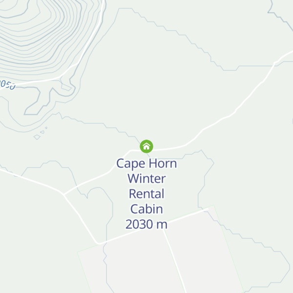 Map of Cape Horn Winter Rental Cabin