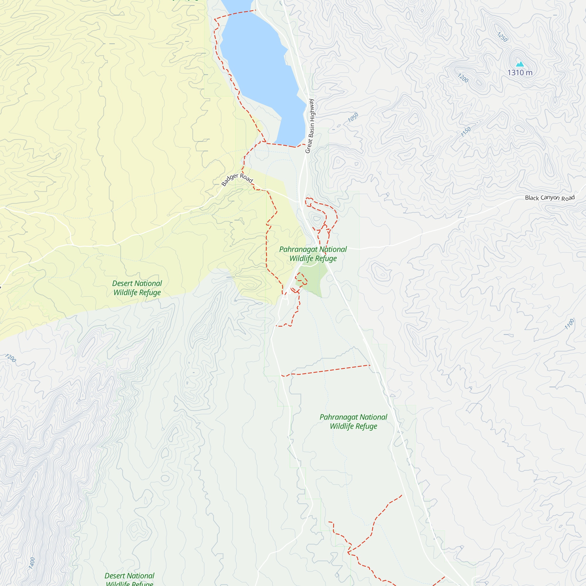Pahranagat National Wildlife Refuge Visitor Center map