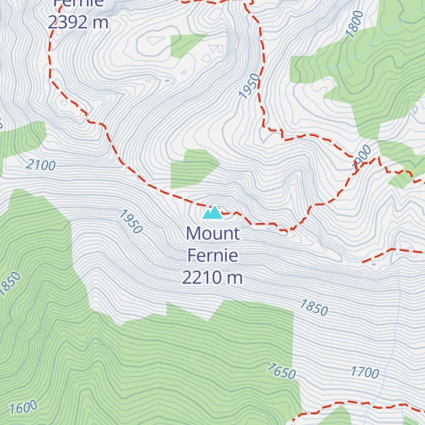 Map of Mount Fernie