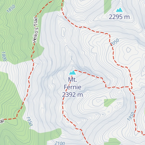 Map of Mt. Fernie
