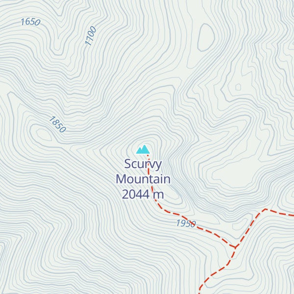 Map of Scurvy Mountain Lookout