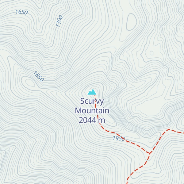 Map of Scurvy Mountain
