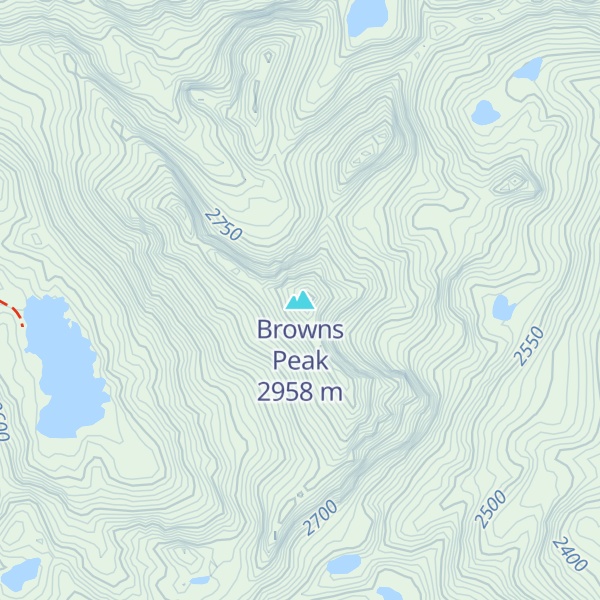 Map of Browns Peak