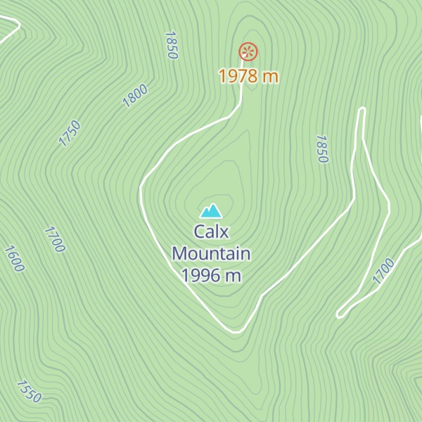 Map of Calx Mountain