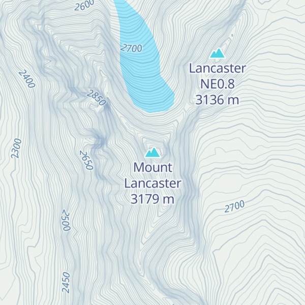 Map of Mount Lancaster