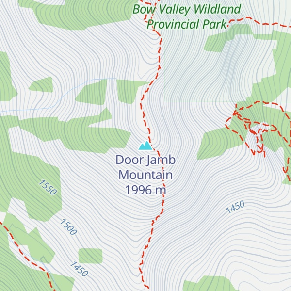Map of Door Jamb Mountain