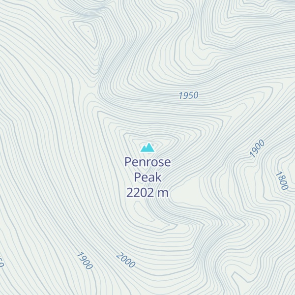 Map of Penrose Peak
