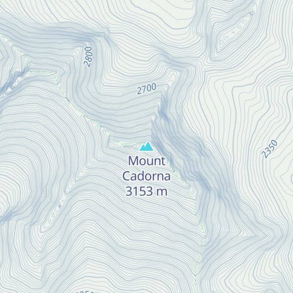 Map of Mount Cadorna
