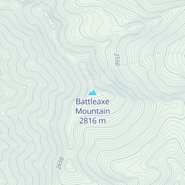 Map of Battleaxe Mountain
