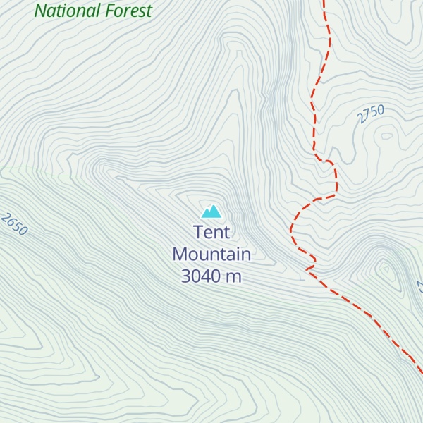 Map of Tent Mountain