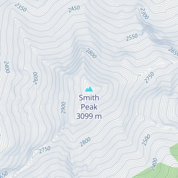 Map of Smith Peak