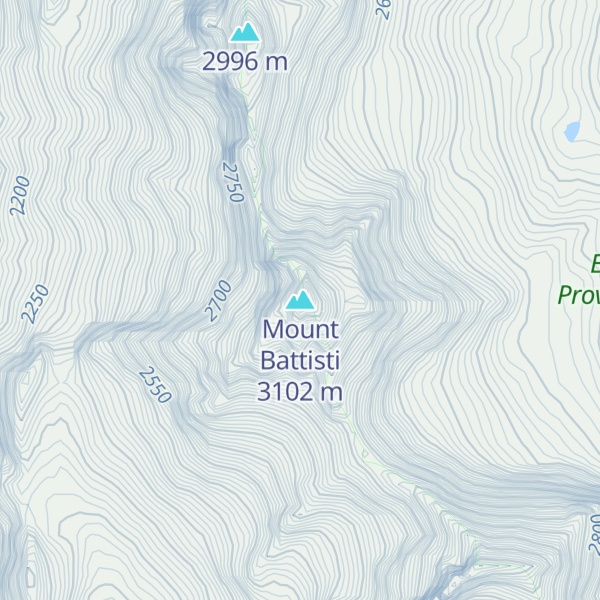 Map of Mount Battisti