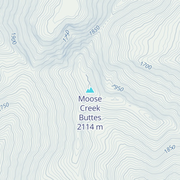 Map of Moose Creek Buttes