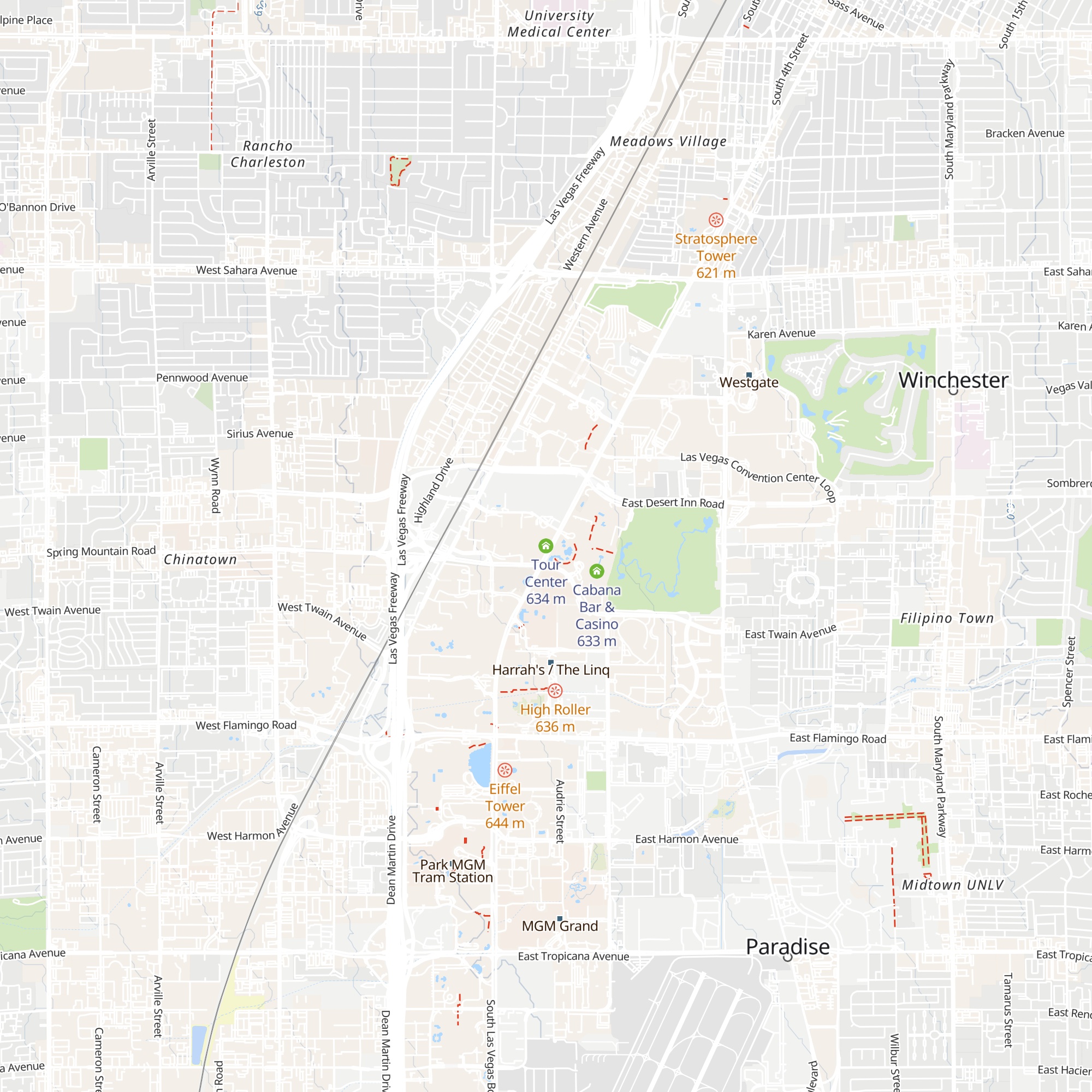 Tour Center map