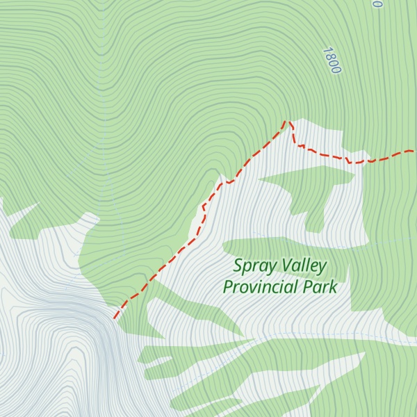Map of Mount Kidd Lookout