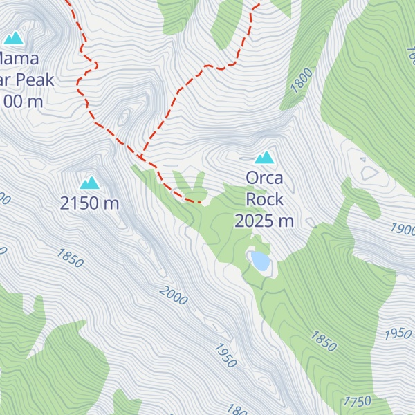 Map of Thunder Meadows Hut