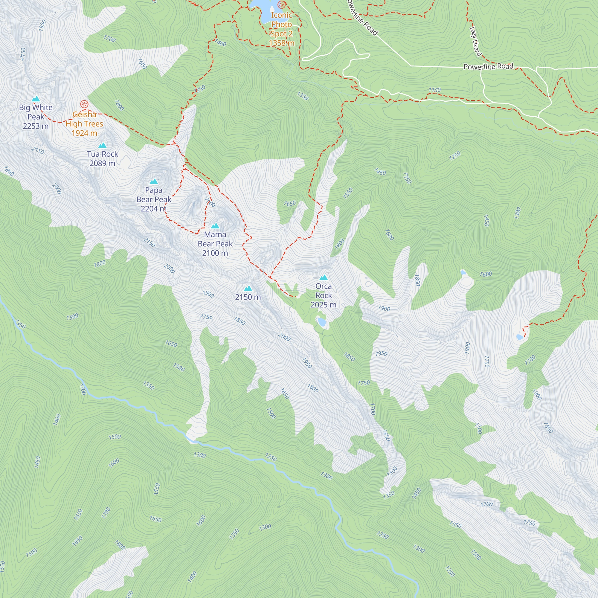 Thunder Meadows Hut map