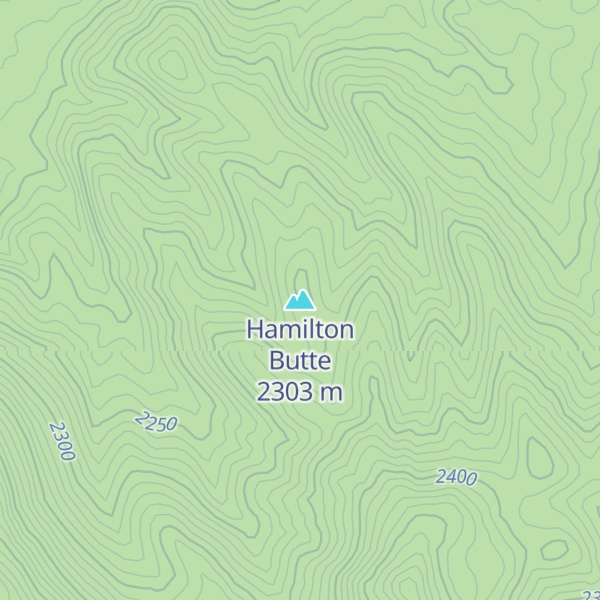 Map of Hamilton Butte