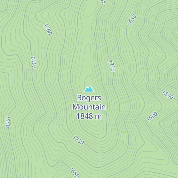 Map of Rogers Mountain