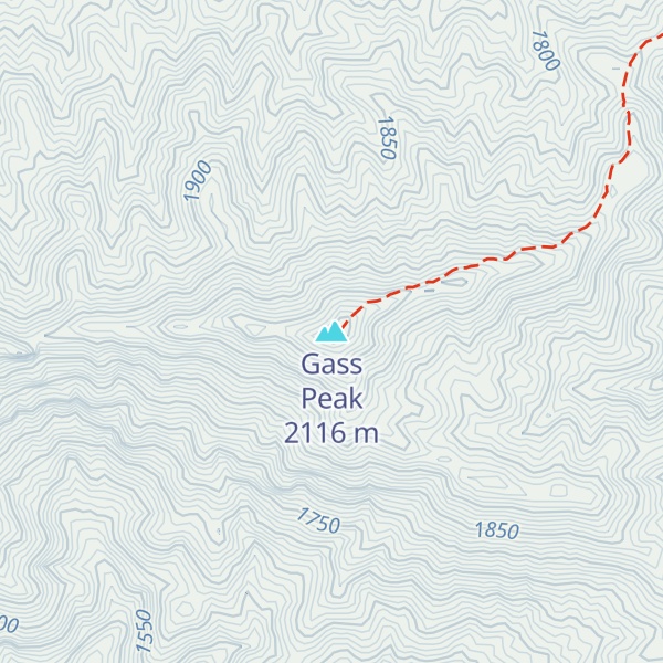 Map of Gass Peak