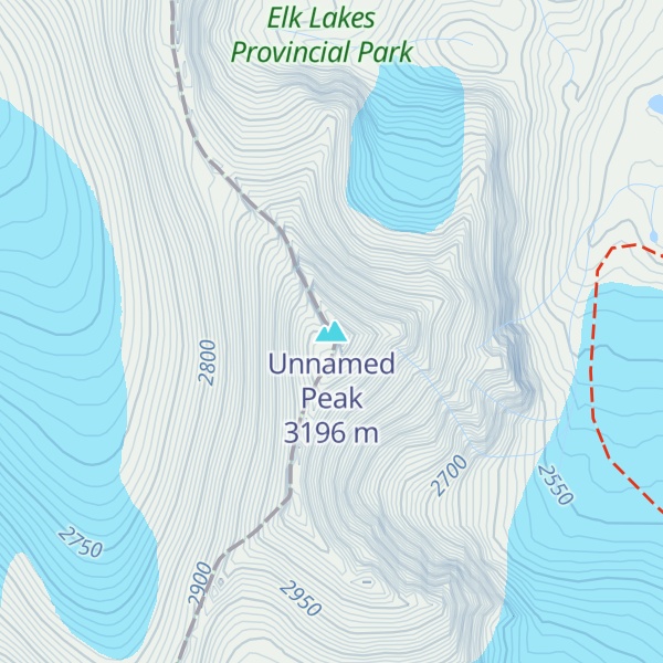 Map of Unnamed Peak