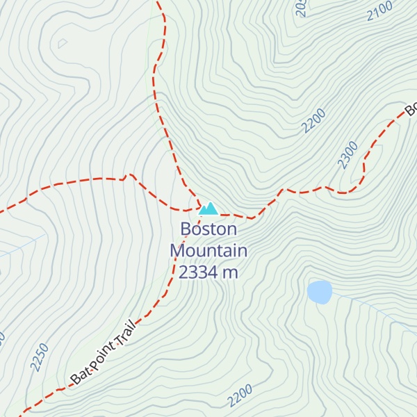 Map of Boston Mountain
