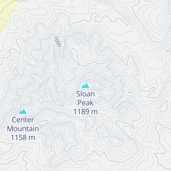 Map of Sloan Peak