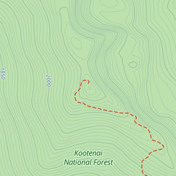 Map of McGuire Mountain