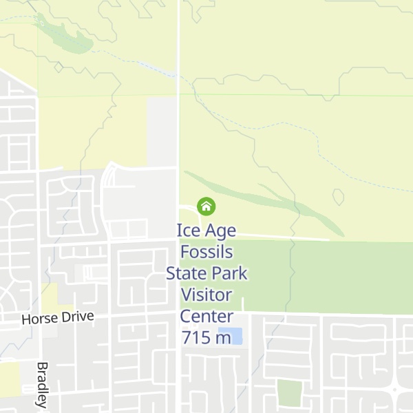 Map of Ice Age Fossils State Park Visitor Center