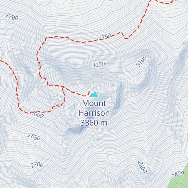 Map of Mount Harrison