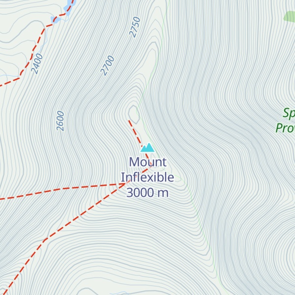 Map of Mount Inflexible