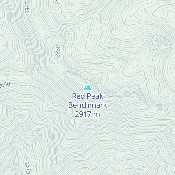 Map of Red Peak Benchmark