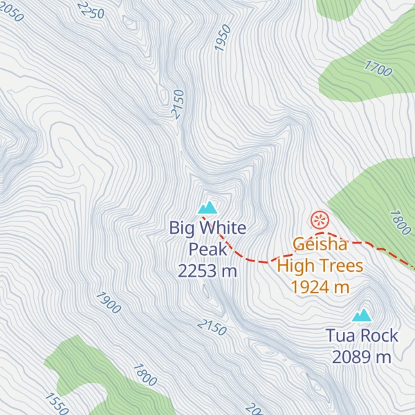 Map of Big White Peak