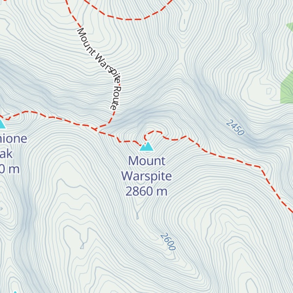 Map of Mount Warspite