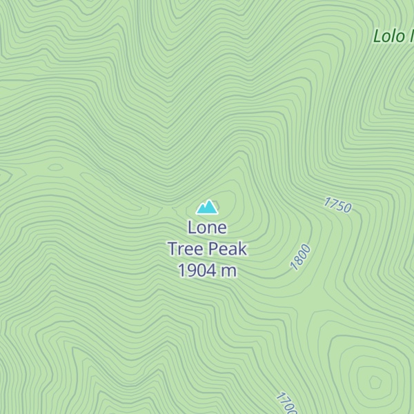 Map of Lone Tree Peak